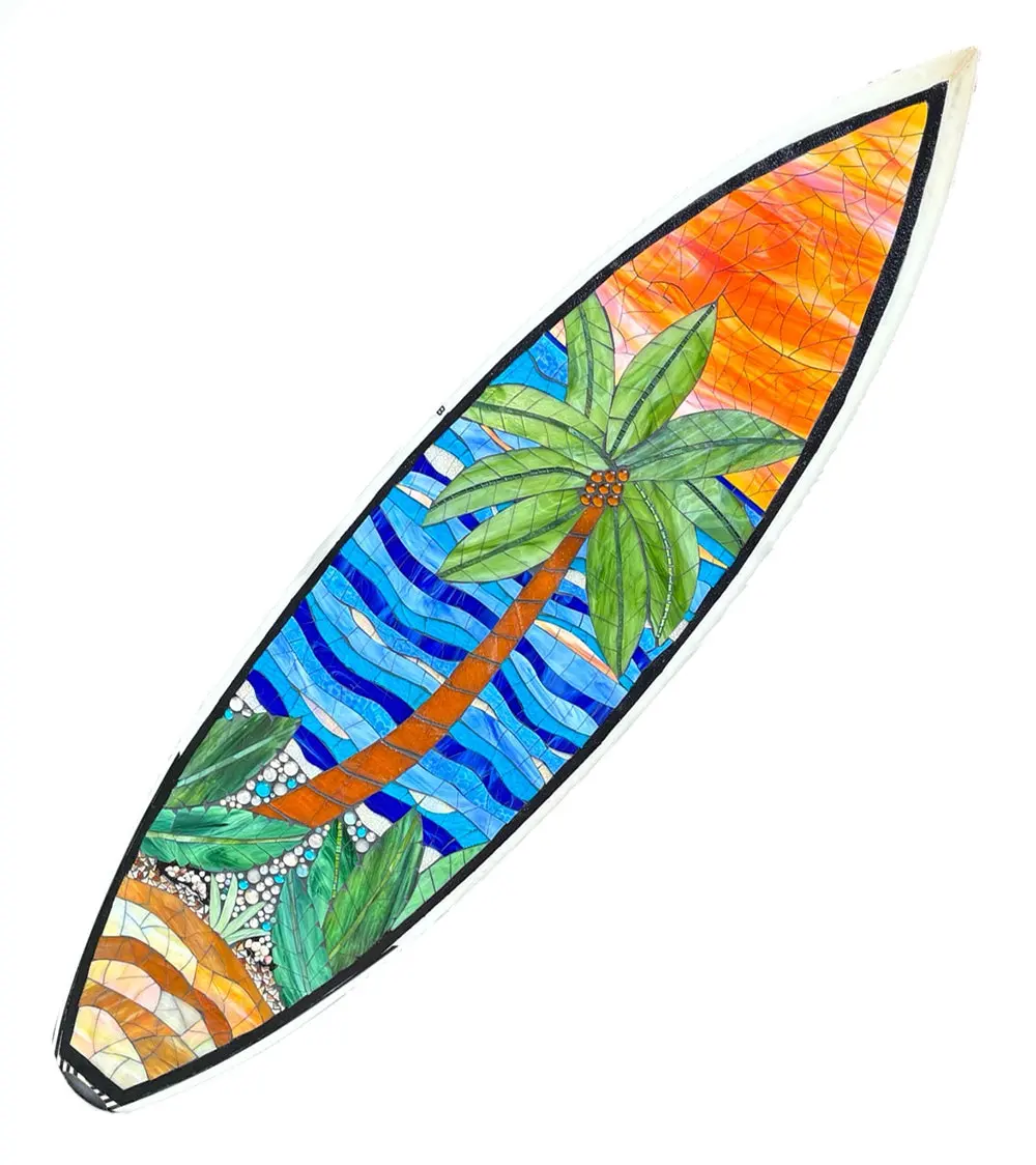 Surfboard "Proud Palm" By Julie Sobolewski 1