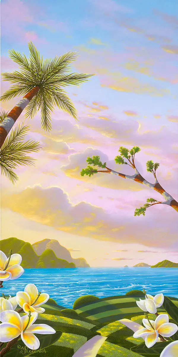 Original Painting: Plumeria Bay By Michael Provenza 2
