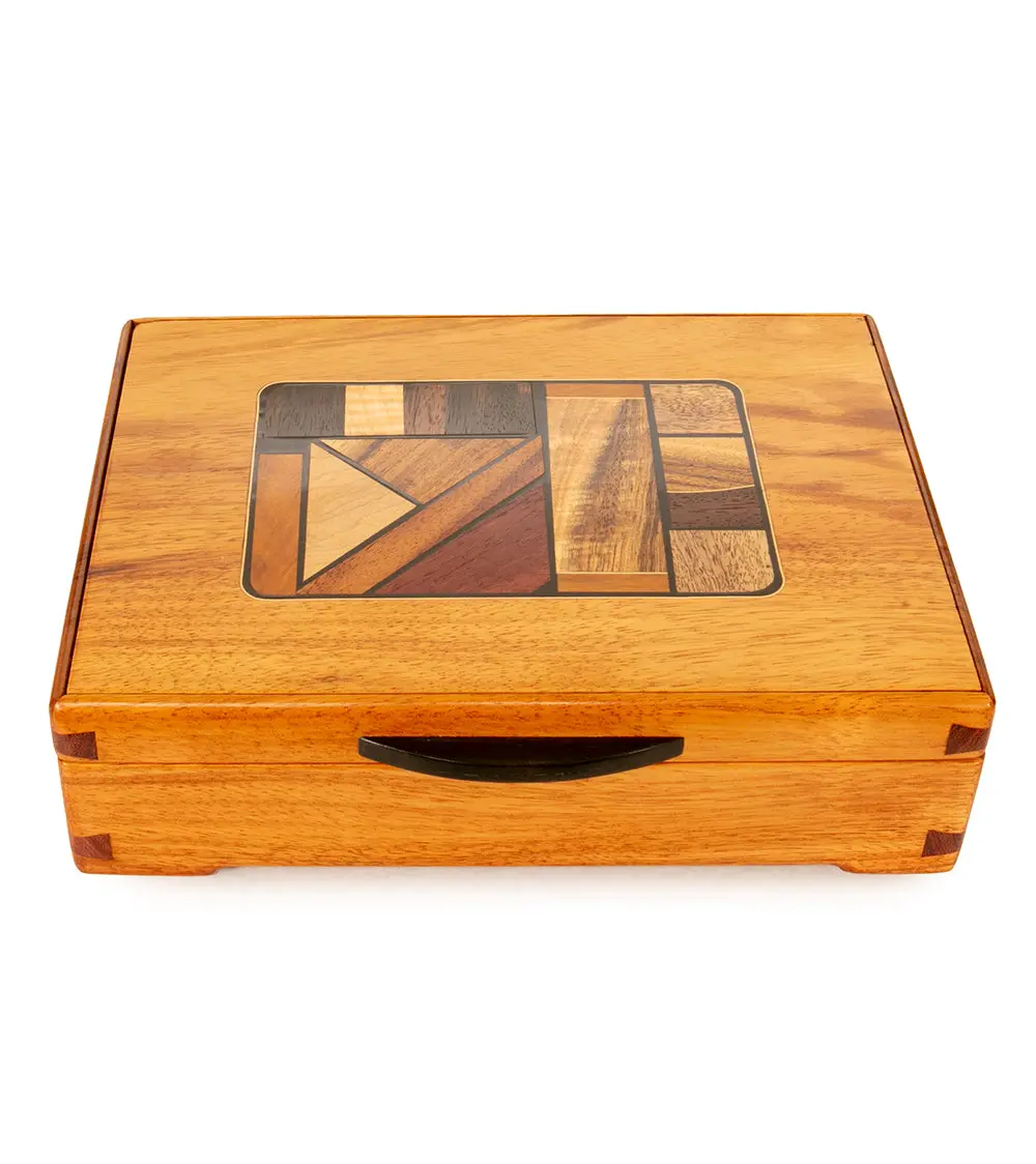"Free Flow" Koa Marquetry Box 2