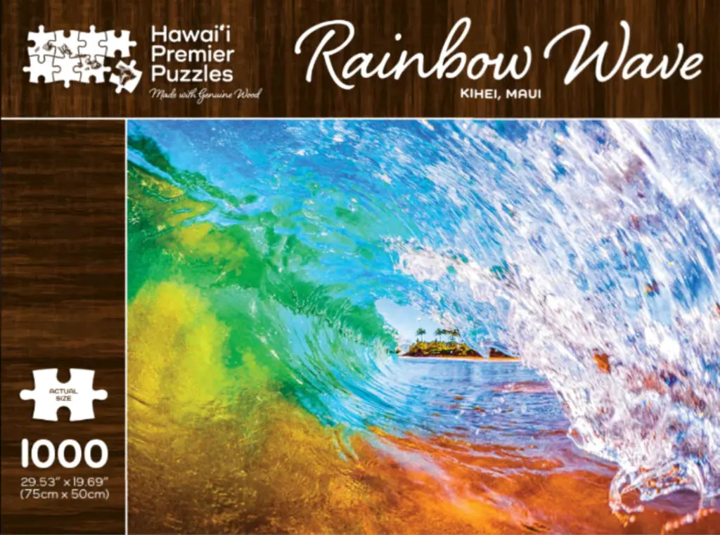 "Rainbow Wave" Wooden Jigsaw Puzzle 1