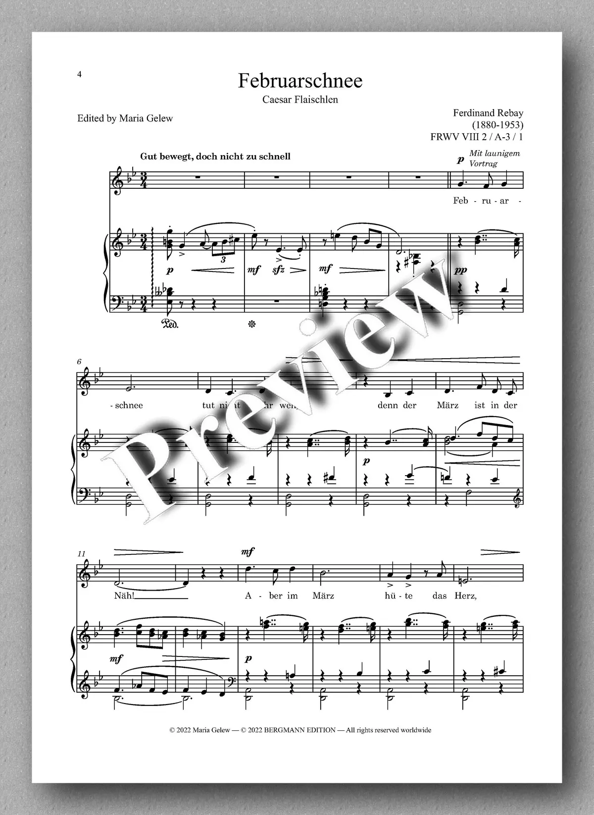 Rebay, Lieder No. 5, Lieder Nach Gedichten Von Caesar Flaischlen 2
