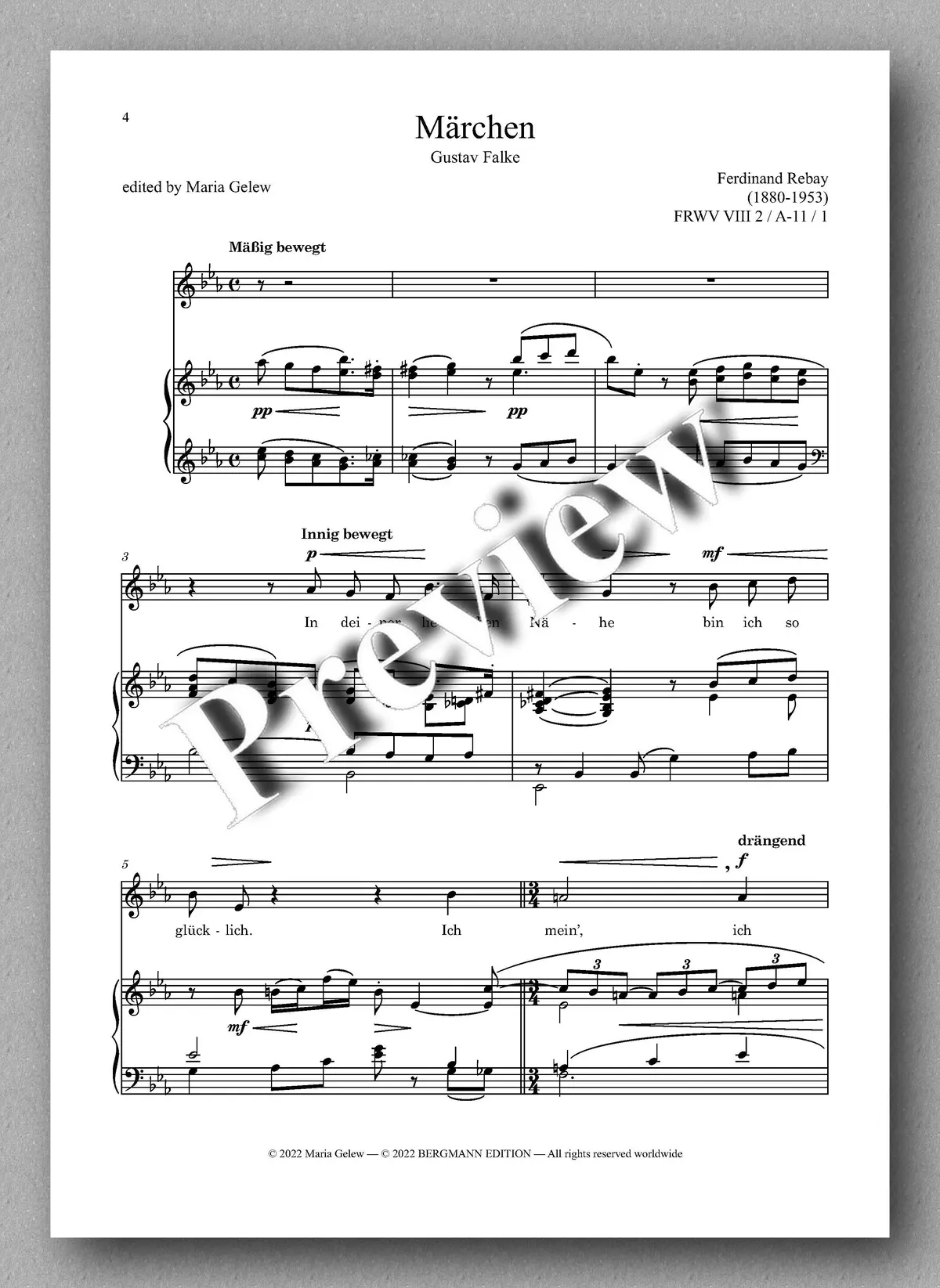 Rebay, Lieder No. 7, Lieder Nach Gedichten Von Gustav Falke 2