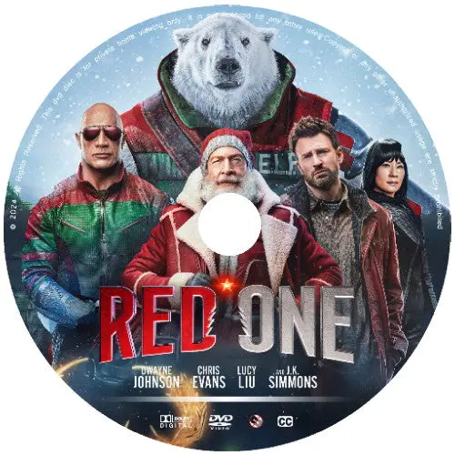 Red One Dvd Movie 2024 Dwayne Johnson, Chris Evans 1