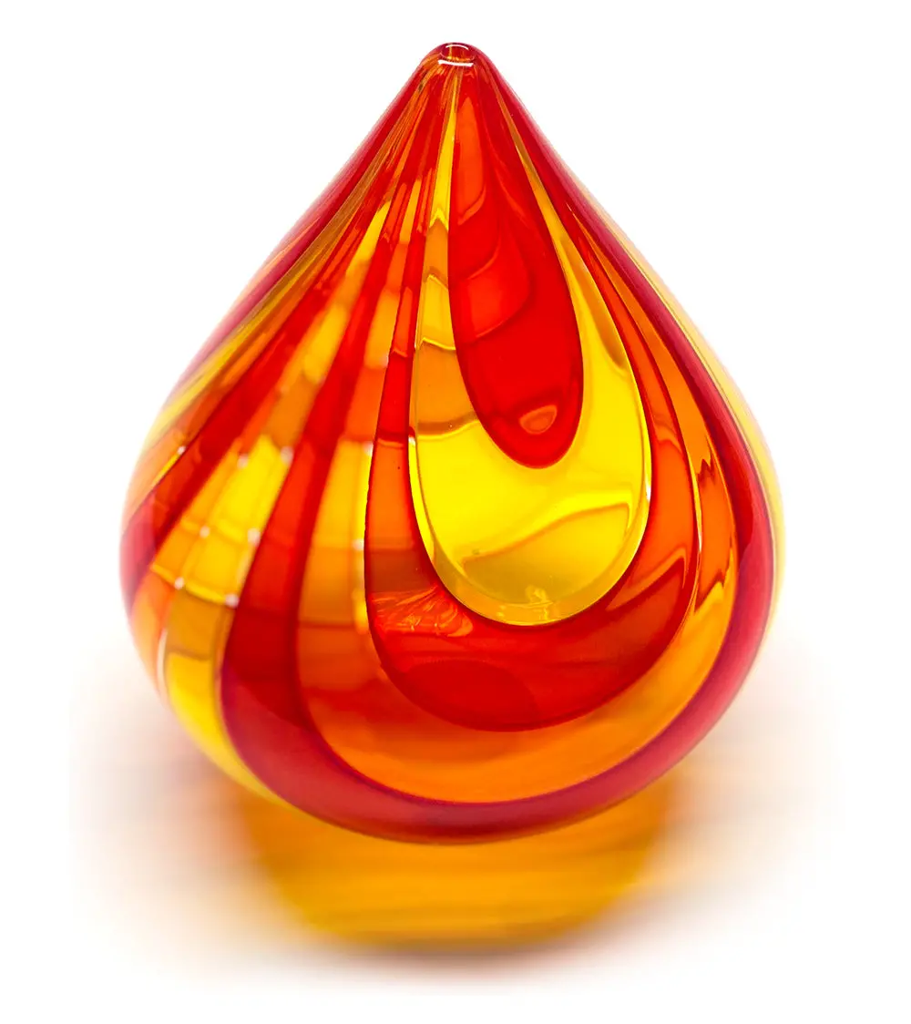 Glass Sculpture "Optica - Fire" By Jonathan Swanz 1