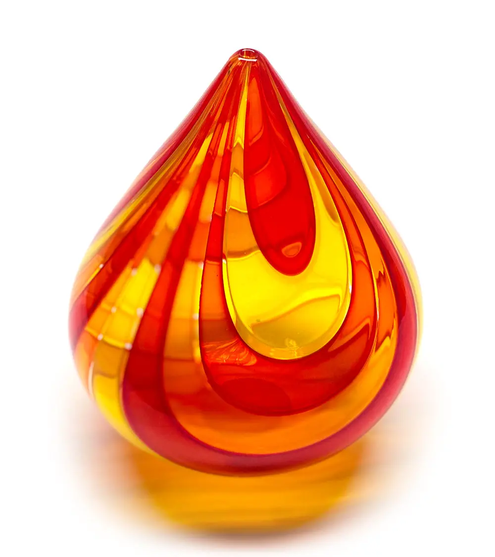 Glass Sculpture "Optica - Fire" By Jonathan Swanz 2