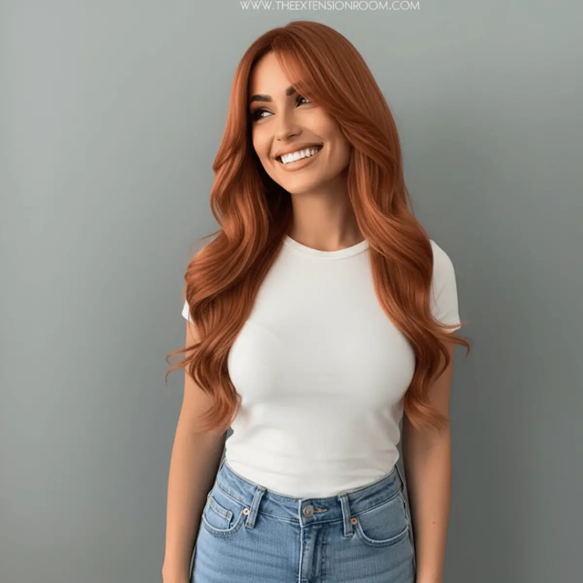 Riri Long Red Auburn Loose Curls Wig 1