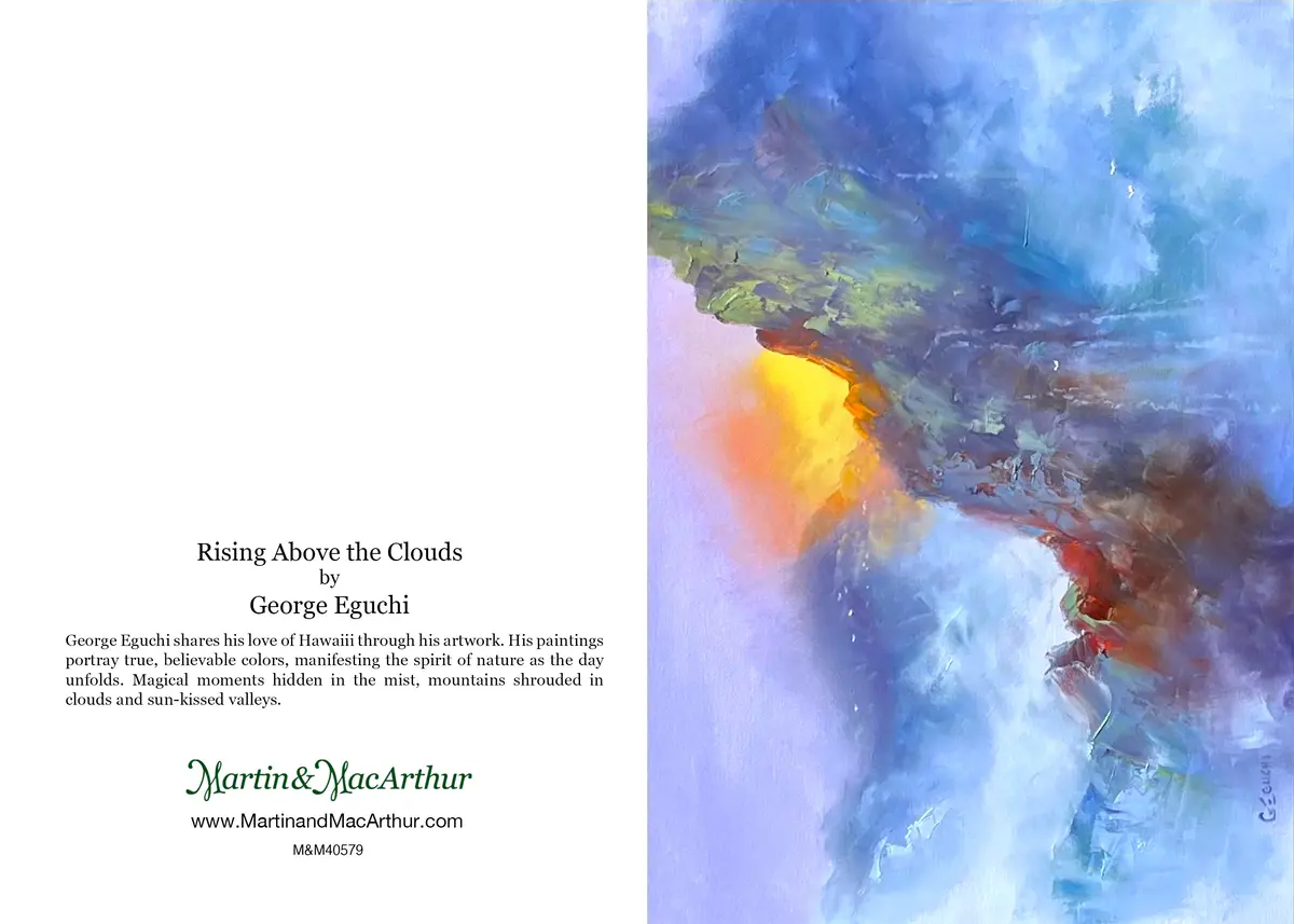 Greeting Card "Rising Above The Clouds" By George Eguchi 2