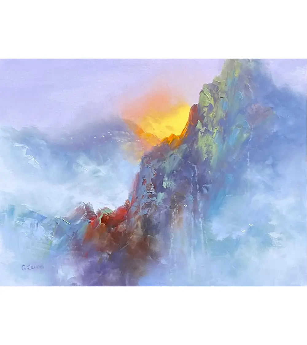 Greeting Card "Rising Above The Clouds" By George Eguchi 1