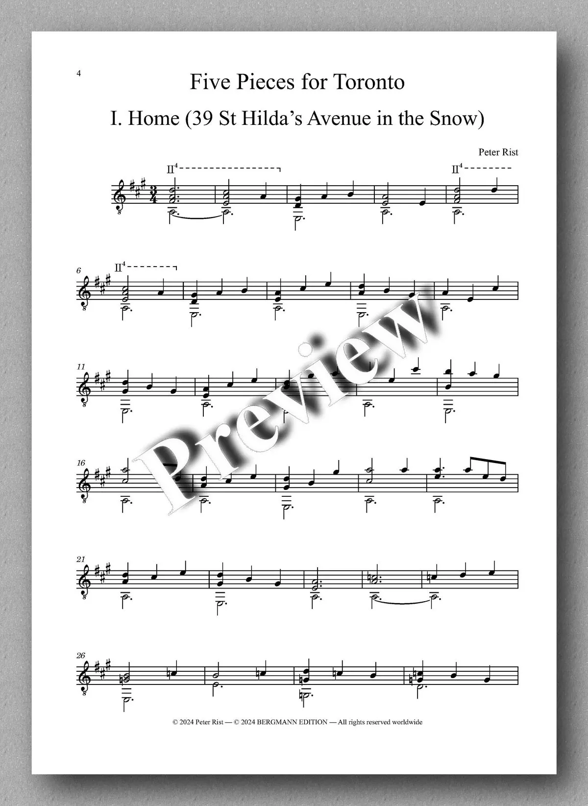 Rist, Five Pieces For Toronto 2