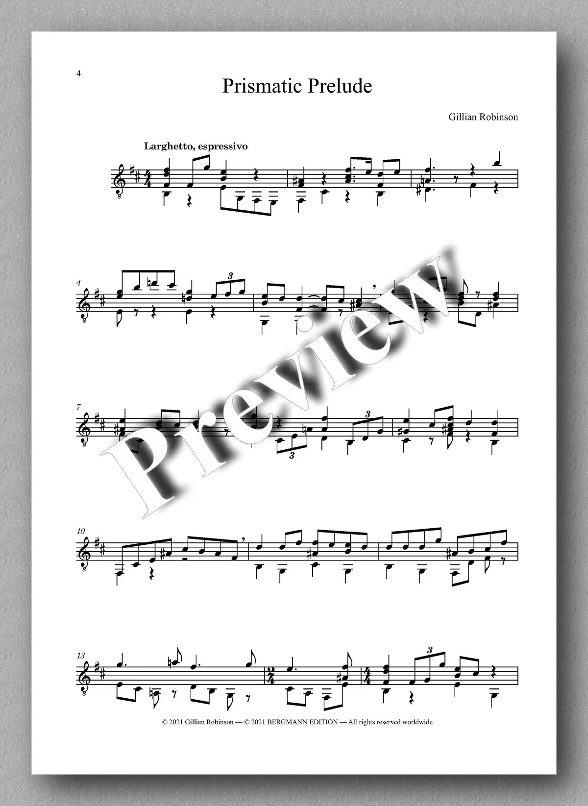 Robinson, Prismatic Prelude And Other Pieces 2