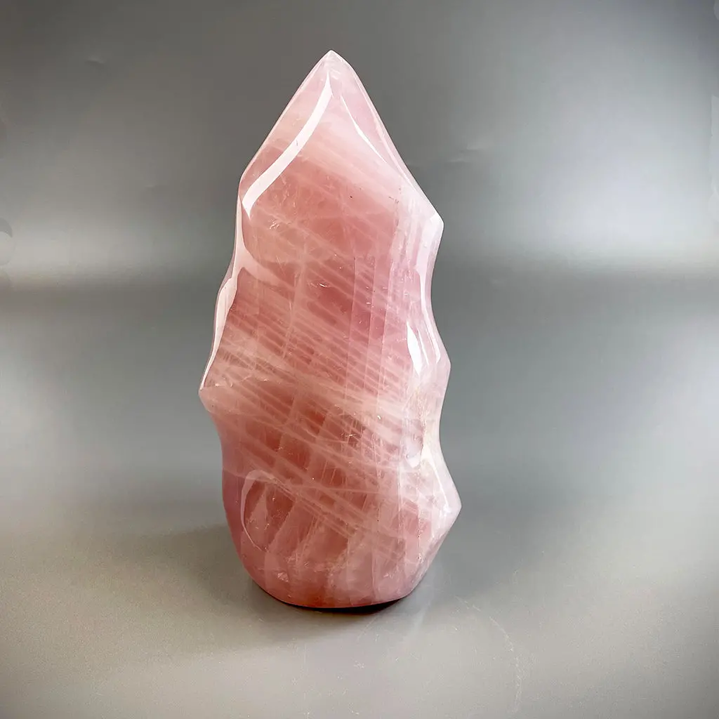 Rose Quartz Crystal Flame - Ethically Sourced 2