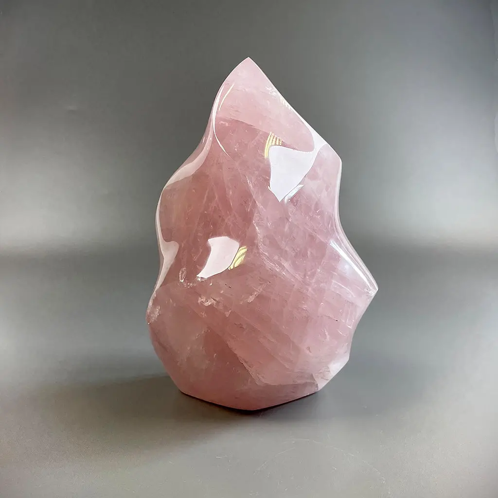 Rose Quartz Crystal Flame - Ethically Sourced 3