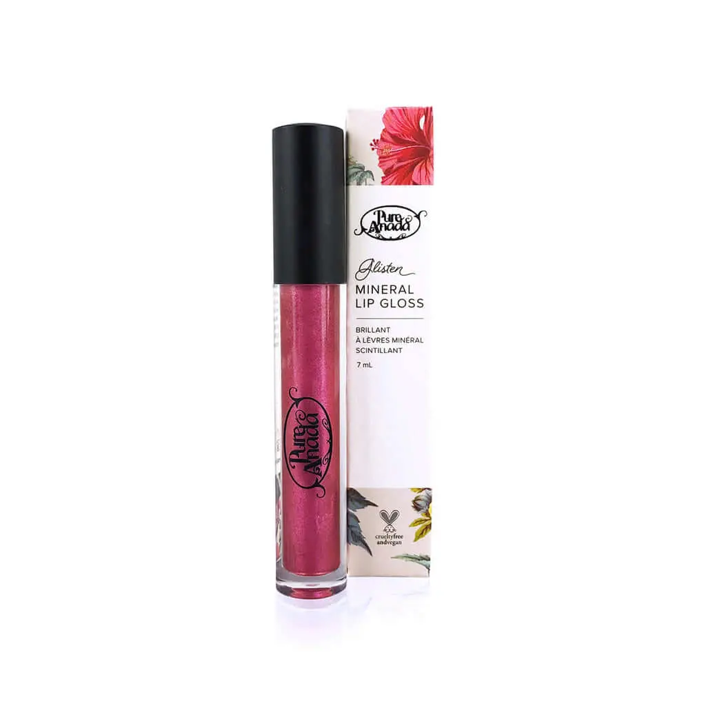 Rubellite Natural Glisten Mineral Lip Gloss 7Ml - Pure Anada 1