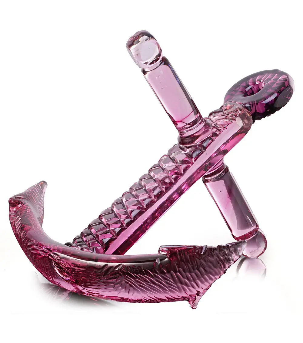 Glass Sculpture "Ruby Anchor" By Ben Silver 1