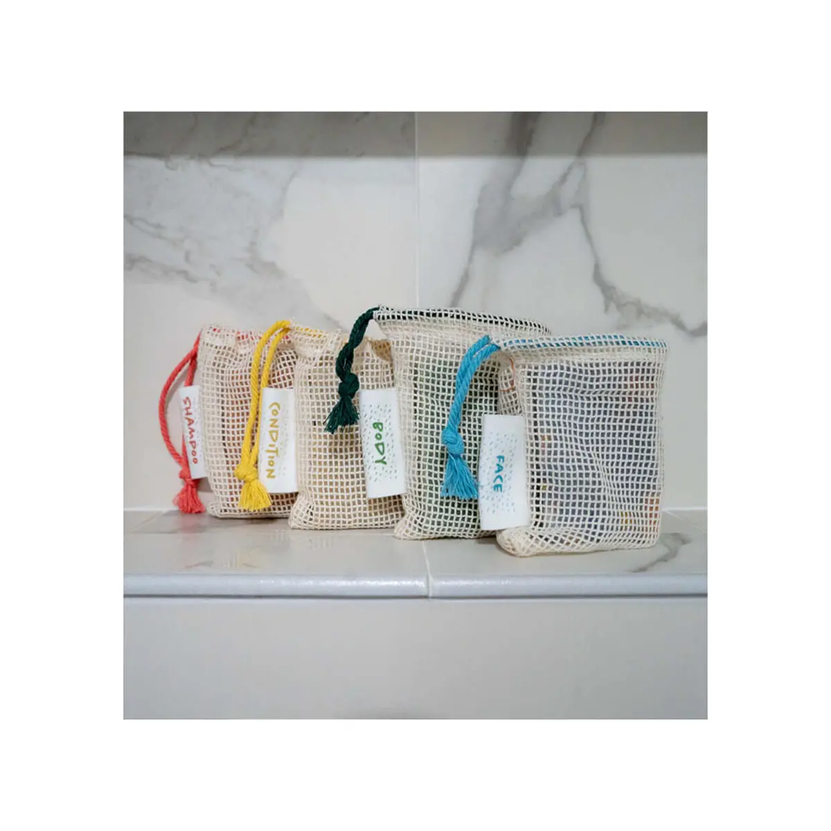 Organic Soap Saver Bags: Face, Body, Shampoo, Conditioner 2