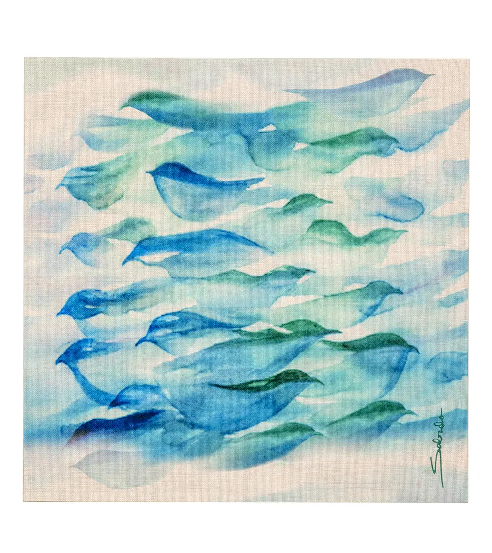 "Blue Birds" Napkin By Sabado 1