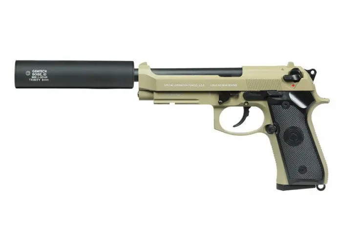 Socom Gear Full Metal Sof M9 Gas Blow Back With Gemtech 1