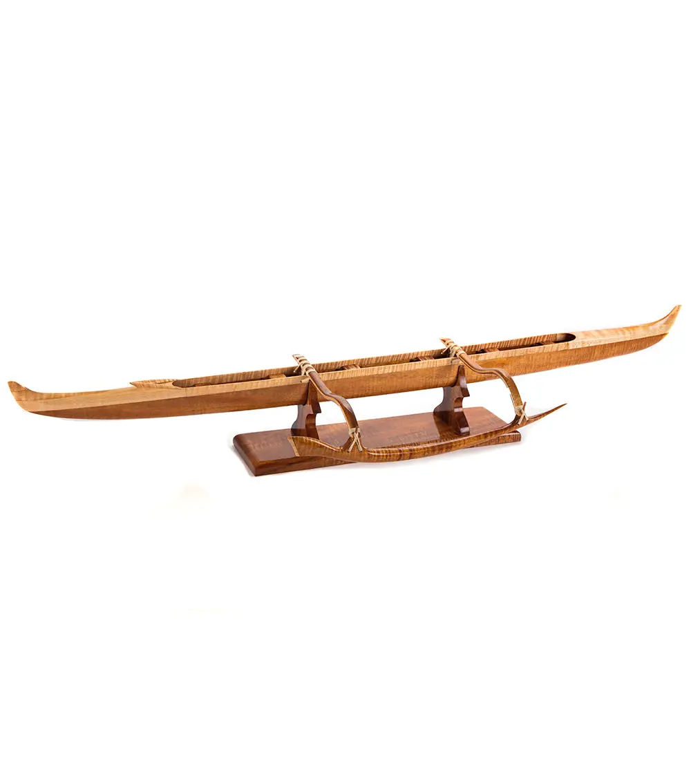 Koa/Tiger Maple 32" Canoe "Outrigger" #46 By Greg Scott 1