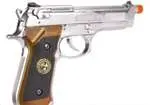 We Biohazard M9 Gas Blowback Pistol (Chrome) 1