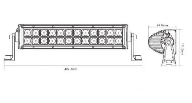 Speeddemon 12" Dual Row Light Bar - Drc12 (Silver & Black Ops) 2