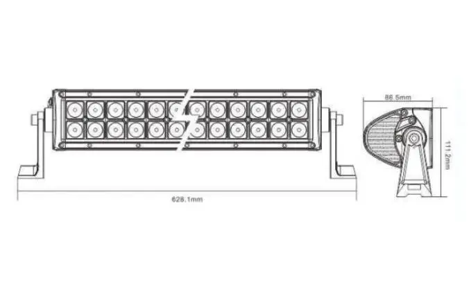 Speeddemon 20" Dual Row Light Bar - Drc20 (Silver & Black Ops) 2
