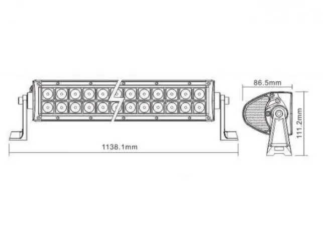 Speeddemon 40" Dual Row Light Bar - Drc40 (Silver & Black Ops) 2