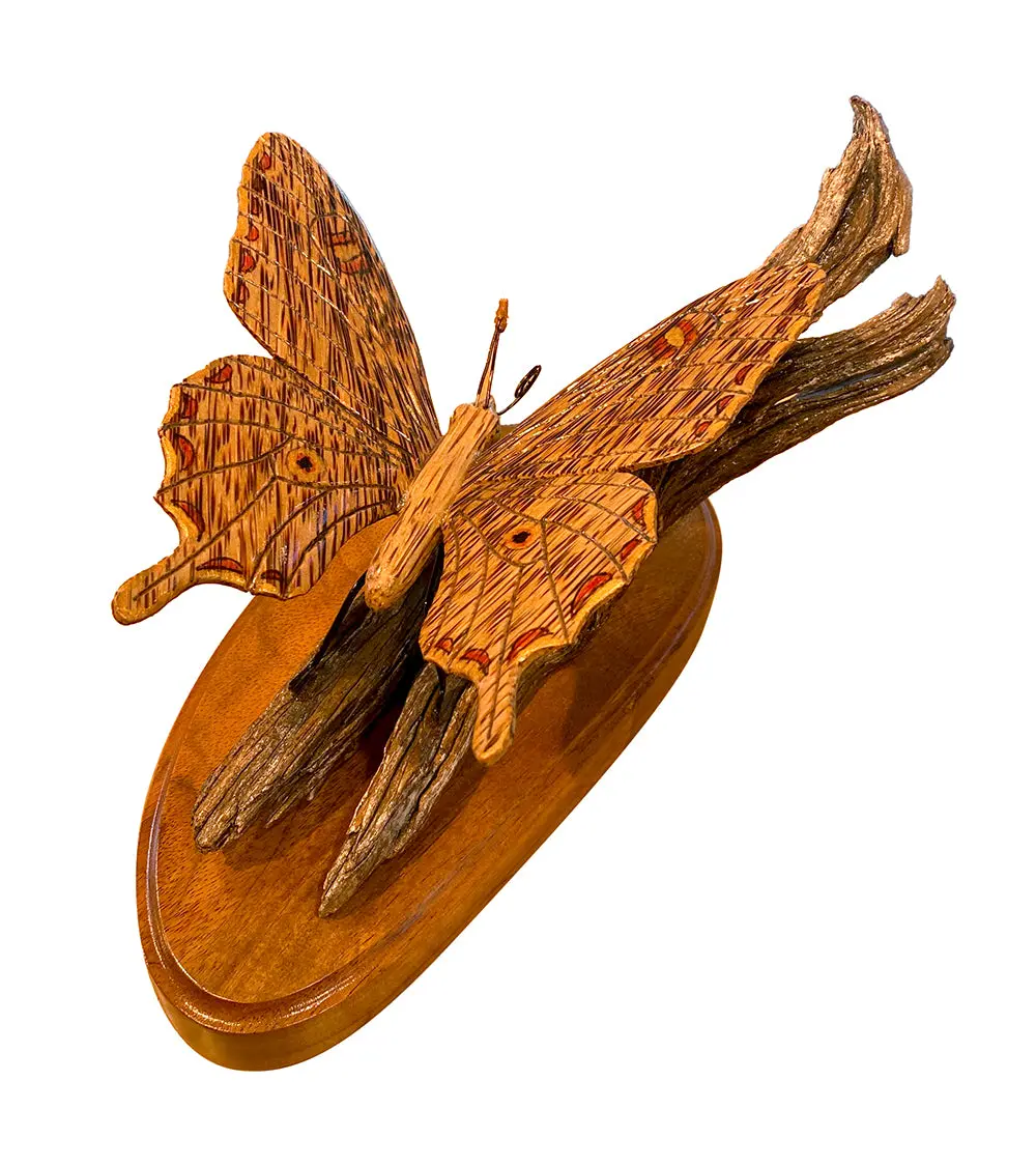 Wood Sculpture "Swallowtail Butterfly #45" By Craig Nichols 1