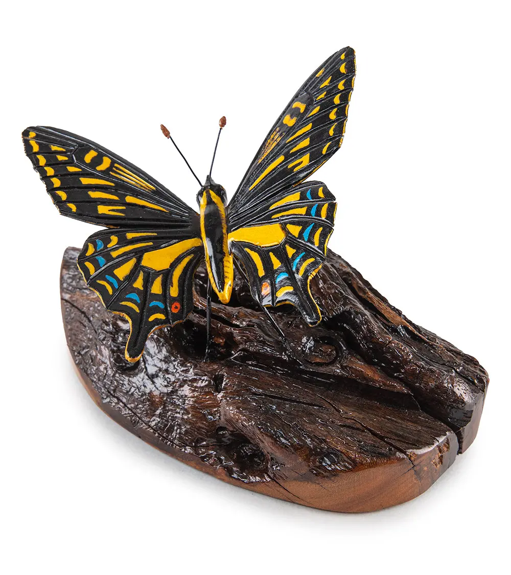 Wood Sculpture "Xuthus Swallowtail Butterfly #44" By Craig Nichols 1