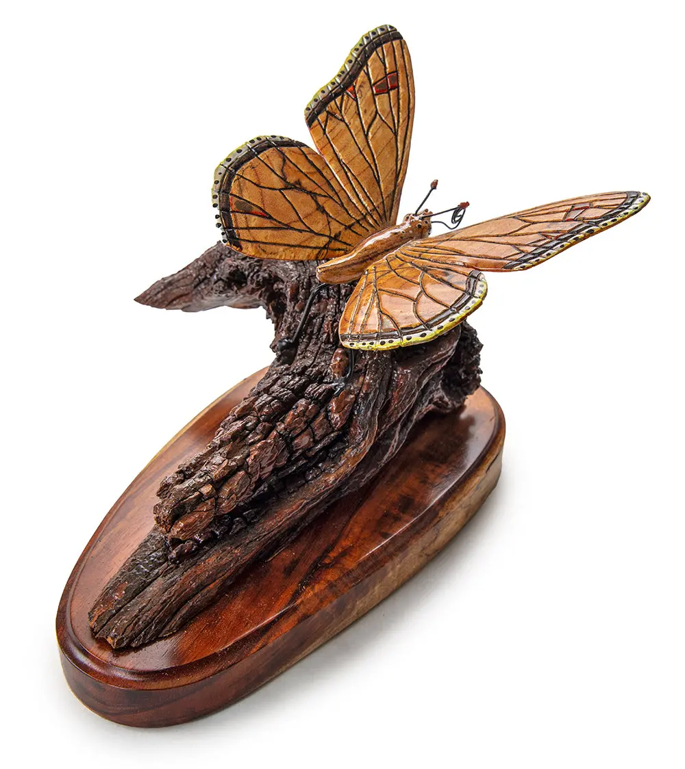 Wood Sculpture "Butterfly #27" By Craig Nichols 2