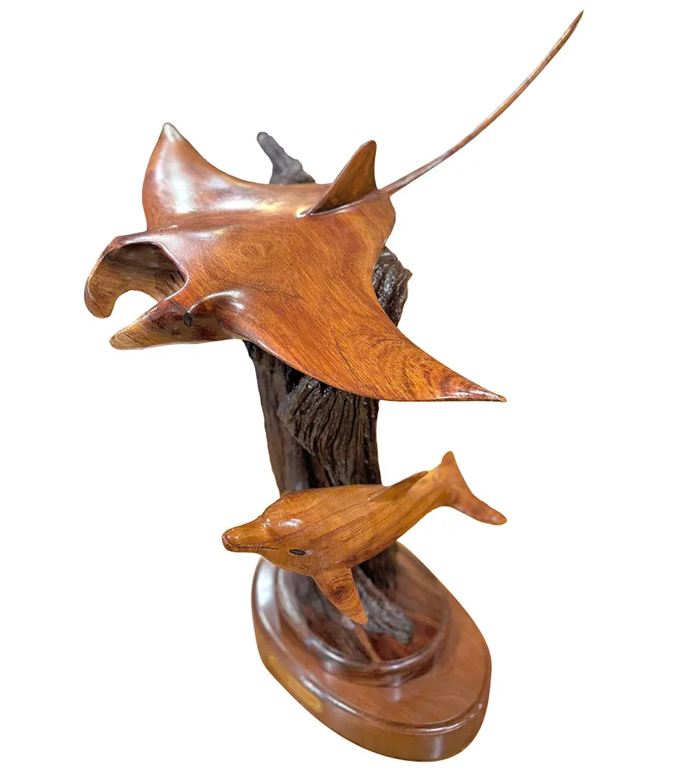 Koa Wood Sculpture "Natural Neighbors" By Craig Nichols 1