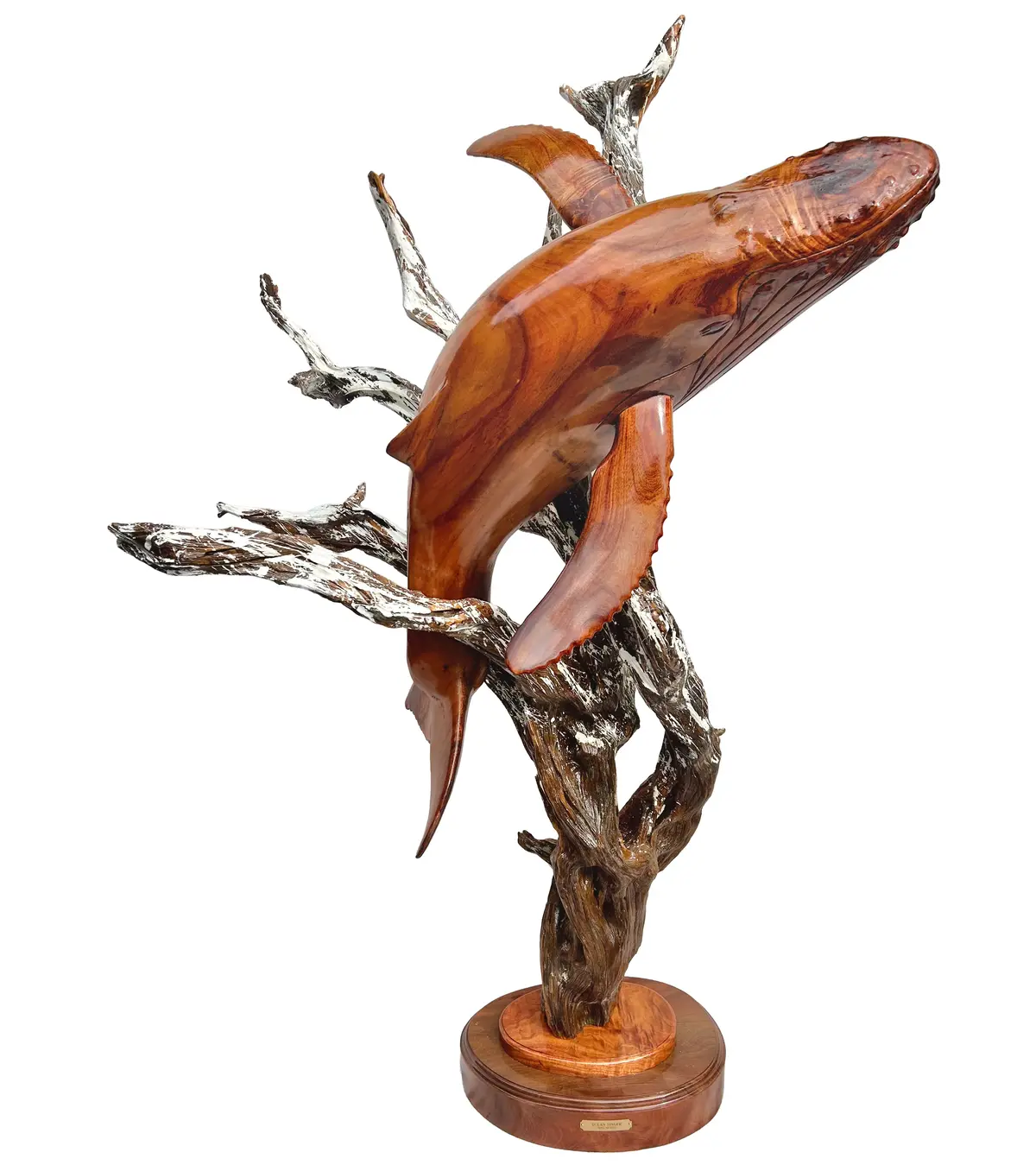 Koa Wood Sculpture "Ocean Singer" By Craig Nichols 1