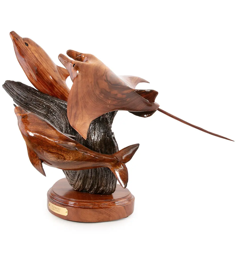 Wood Sculpture "Playmates" By Craig Nichols 1