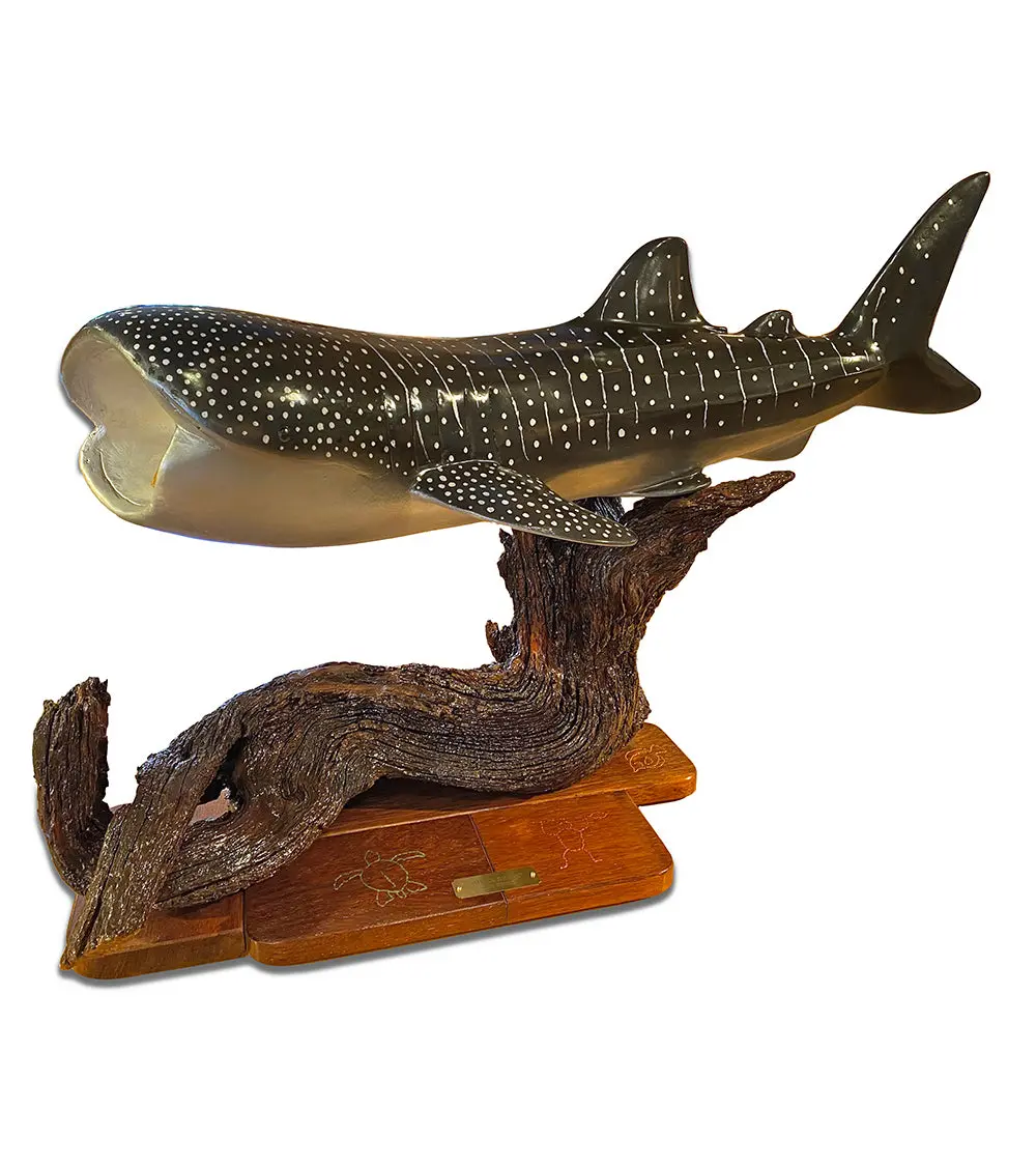 Koa Wood Sculpture "Whale Shark" 1