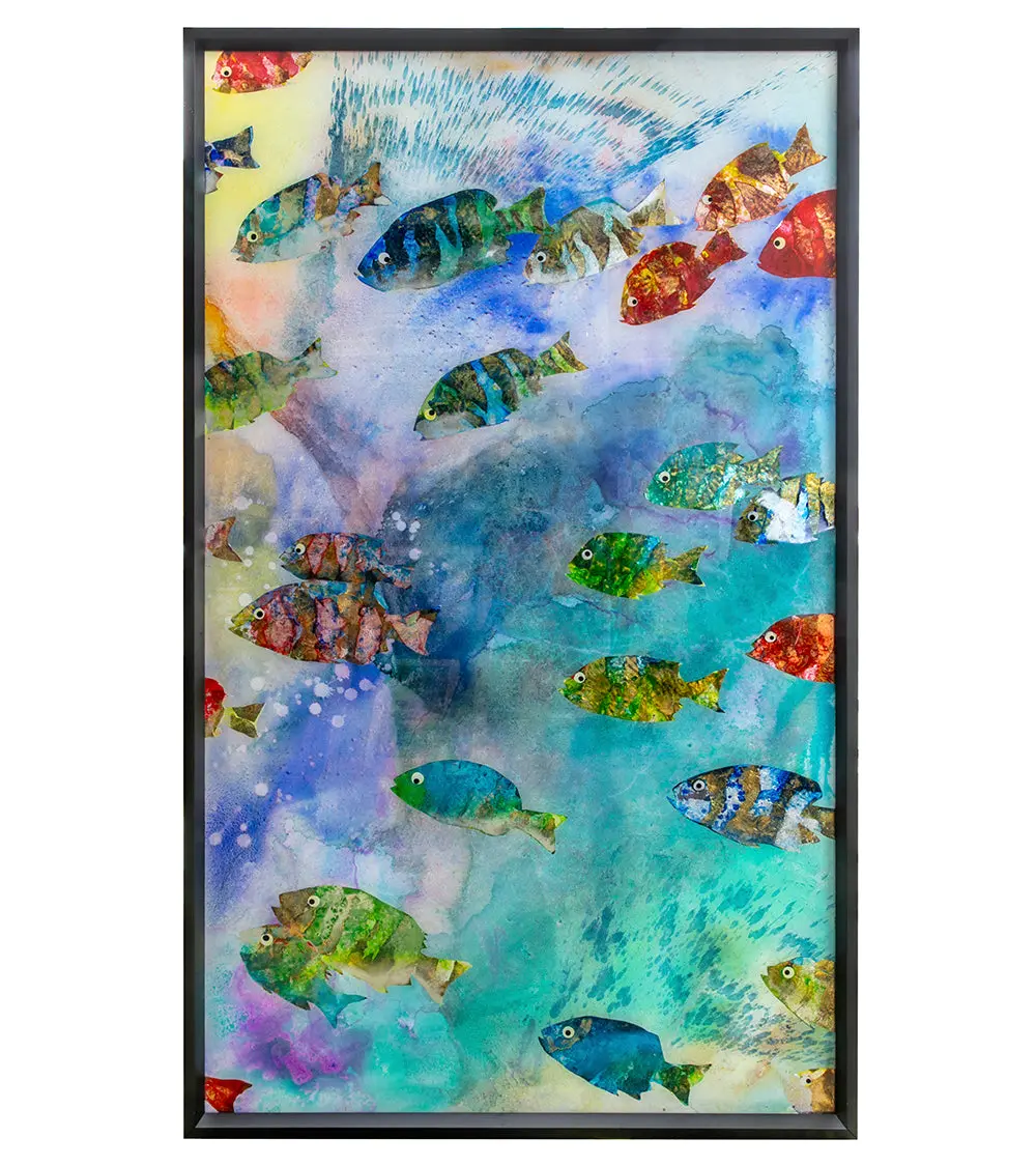 Original Painting On Glass "Somewhere Special" By Josh Serafin 1