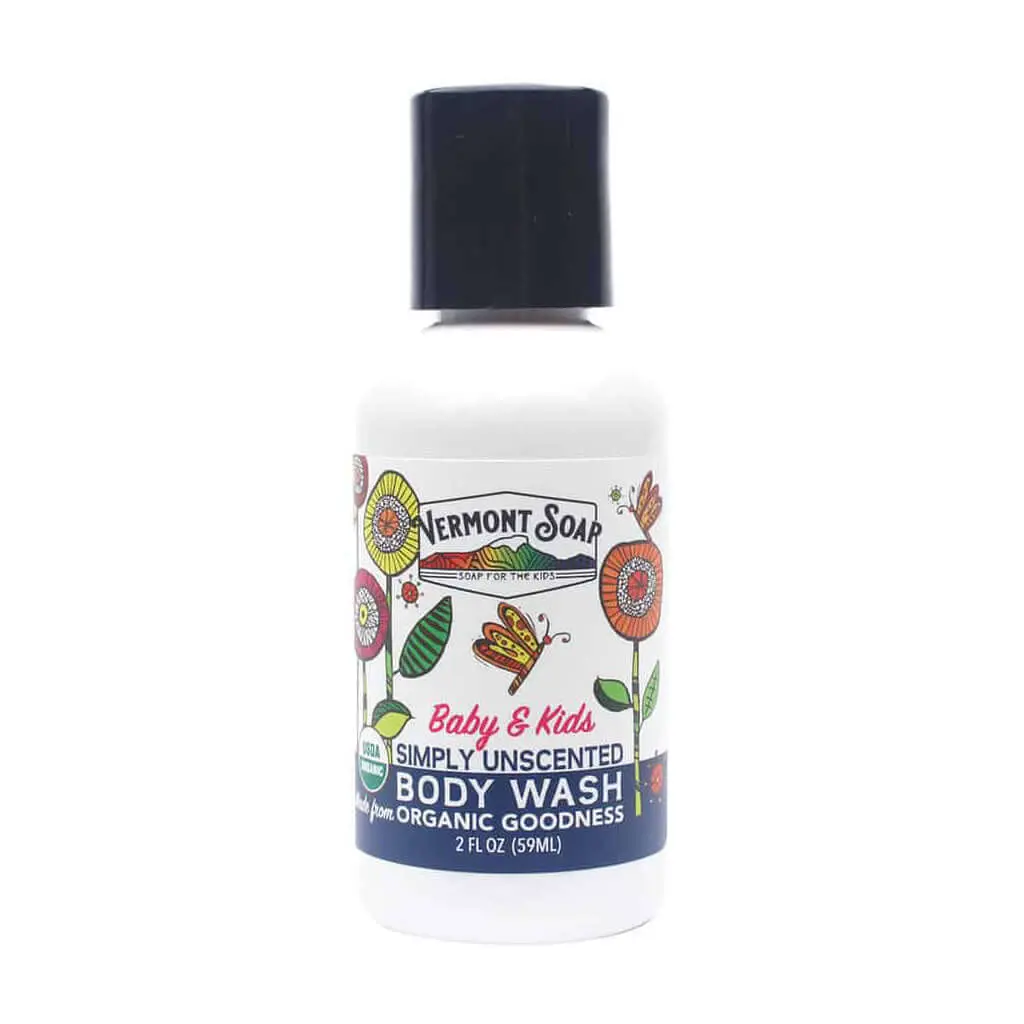 Baby & Kids Simply Unscented Body Wash 12Oz / 355Ml - Vermont Soap 2