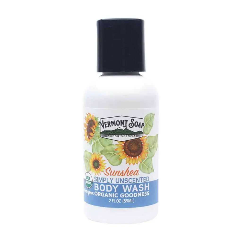 Simply Unscented Organic Body Wash - Vermont Soap 1