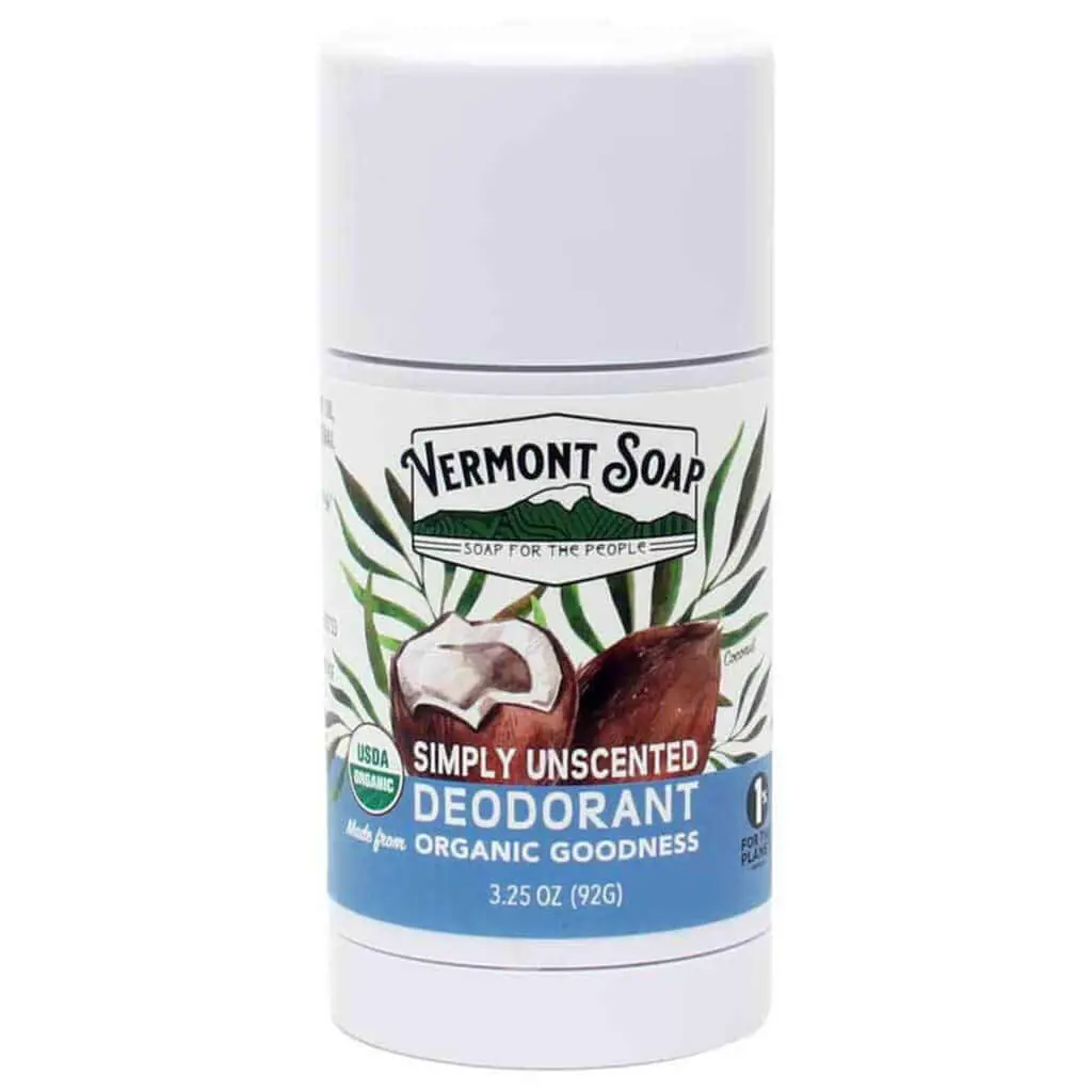 Simply Unscented Organic Deodorant 3.25Oz / 92G - Vermont Soap 1
