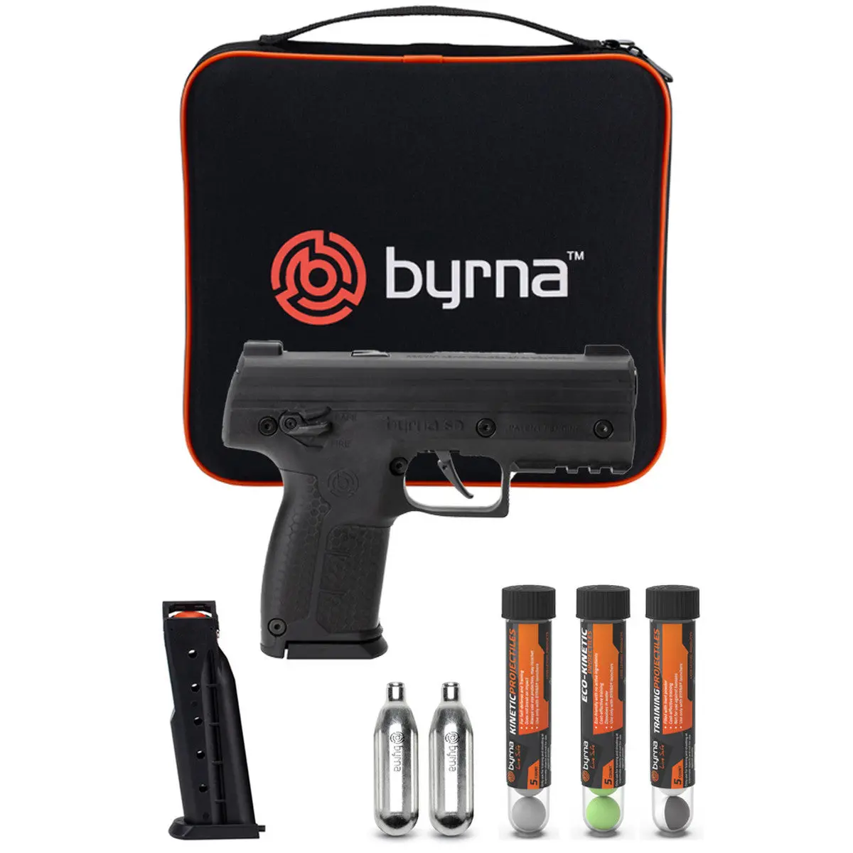 Byrna Sd Launcher - Less-Lethal Pistols Home/Self Defense Universal Kit (Black) 1