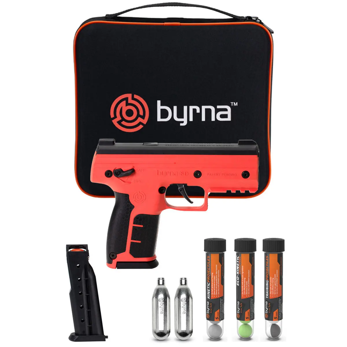 Byrna Sd Launcher - Less-Lethal Pistols Home/Self Defense Universal Kit (Orange/Black) 1