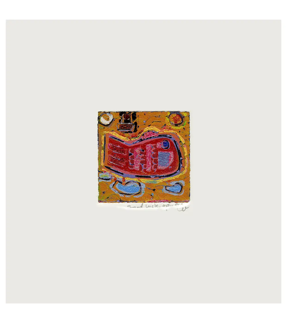 Original Woodblock Painting "Good Luck" By Seung Lee 1