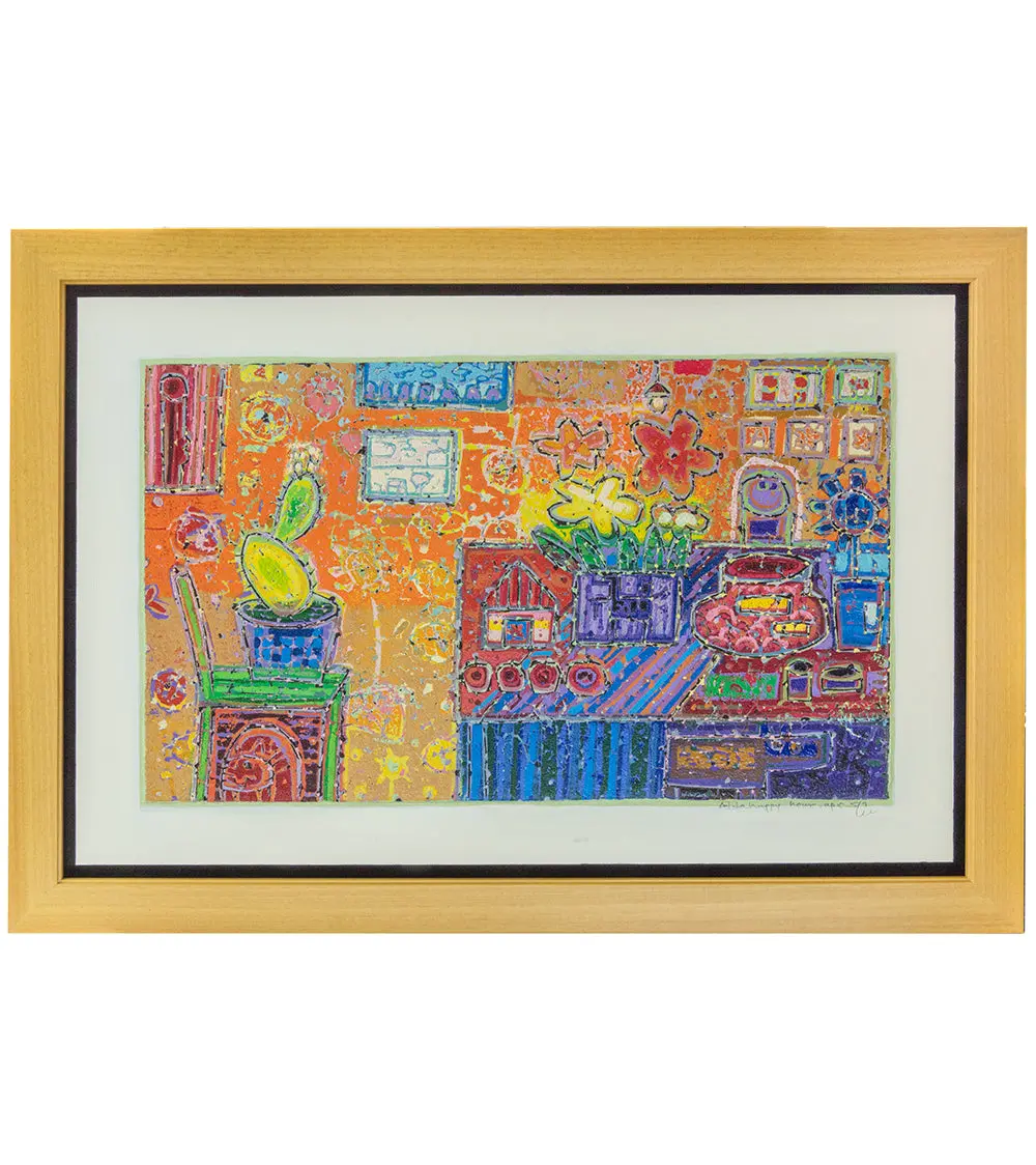 Original Woodblock Print 'Aloha Happy' by Seung Lee