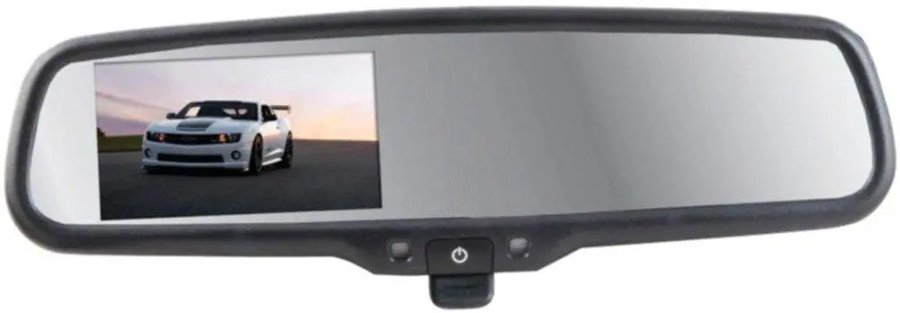 Crimestopper - Oem Style Replacement Rear View Mirror With 4.3” Lcd Display & Manual Dimming Switch 1