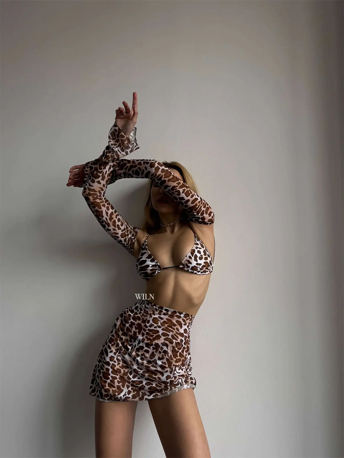 Sway 4 Piece Leopard Print Swimwear Set 1
