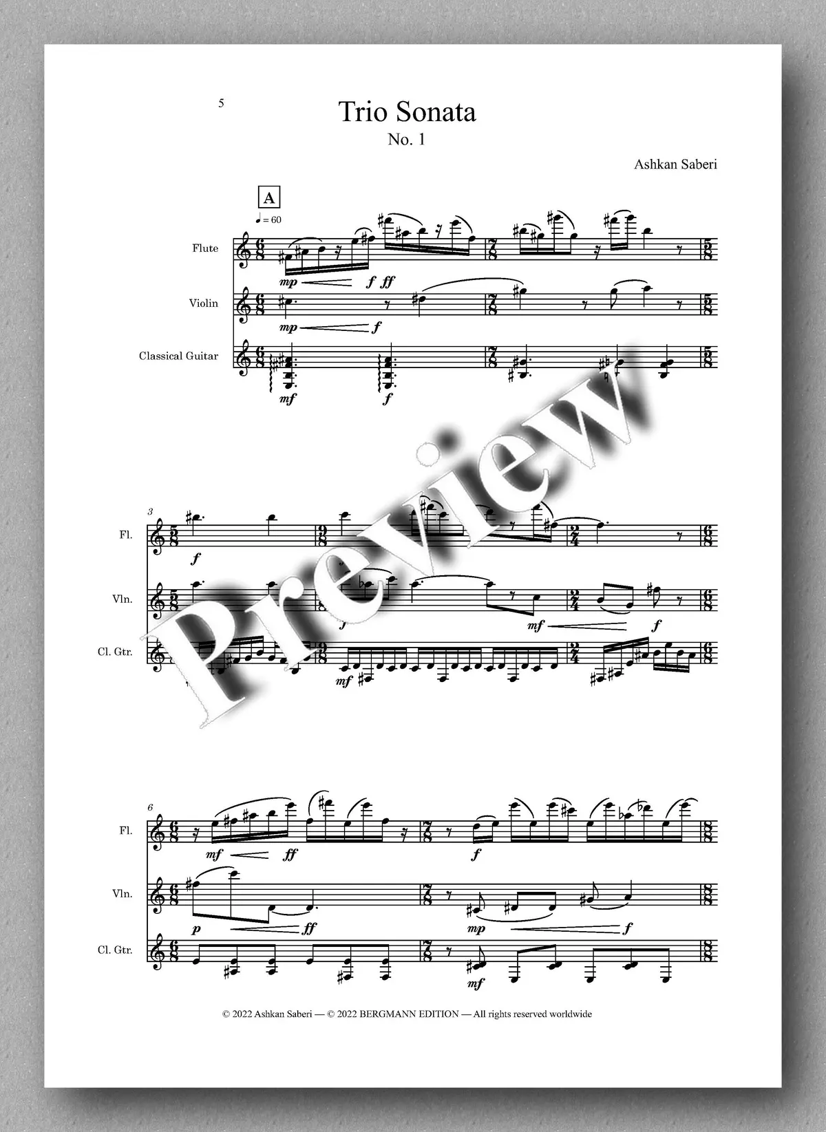 Saberi, Trio Sonata No. 1 2