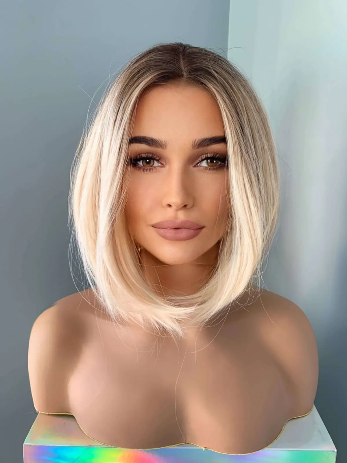 Sadie Short Blonde Rooted Wig 1