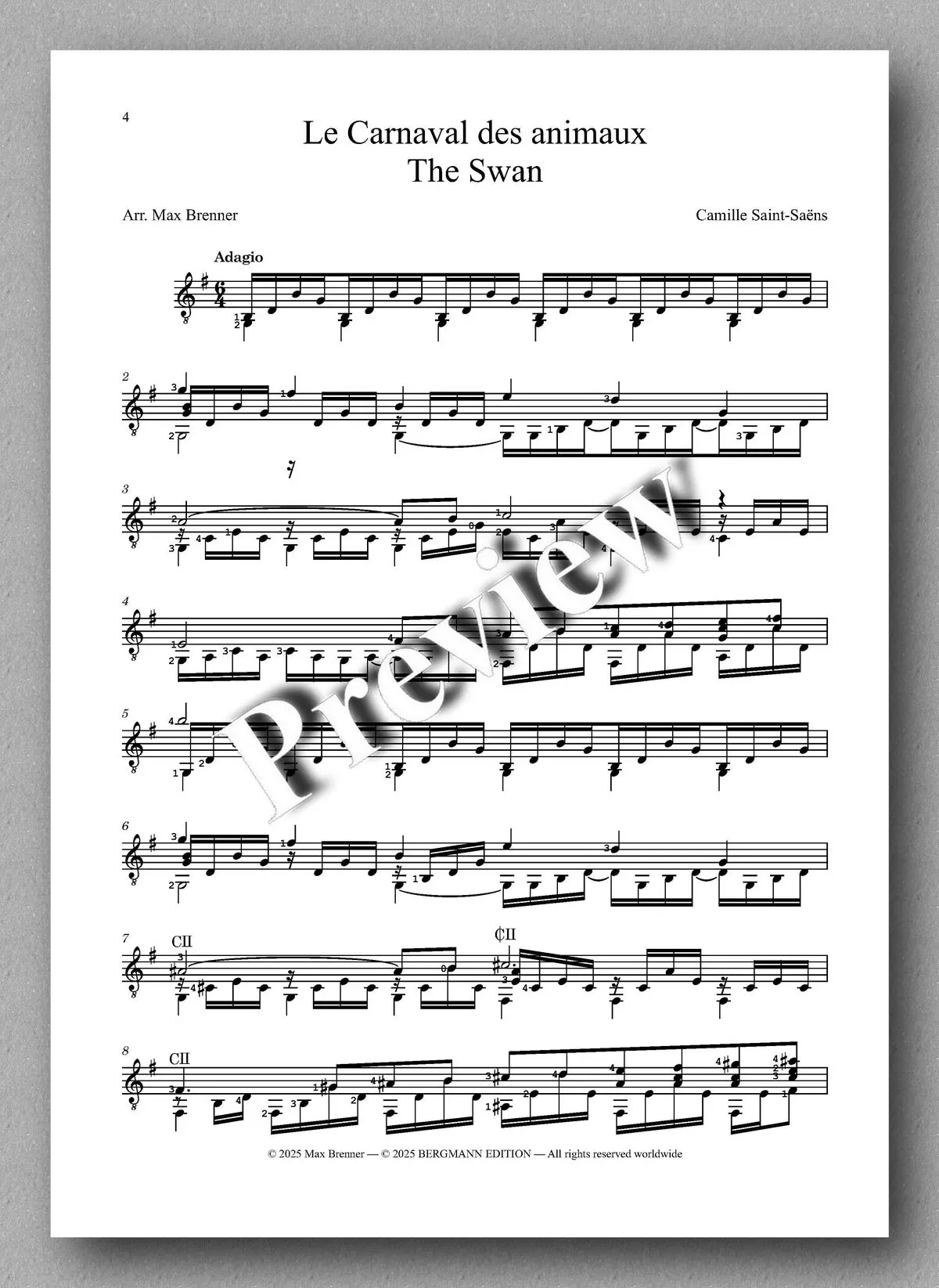 Saint-Saëns-Brenner, The Swan 2