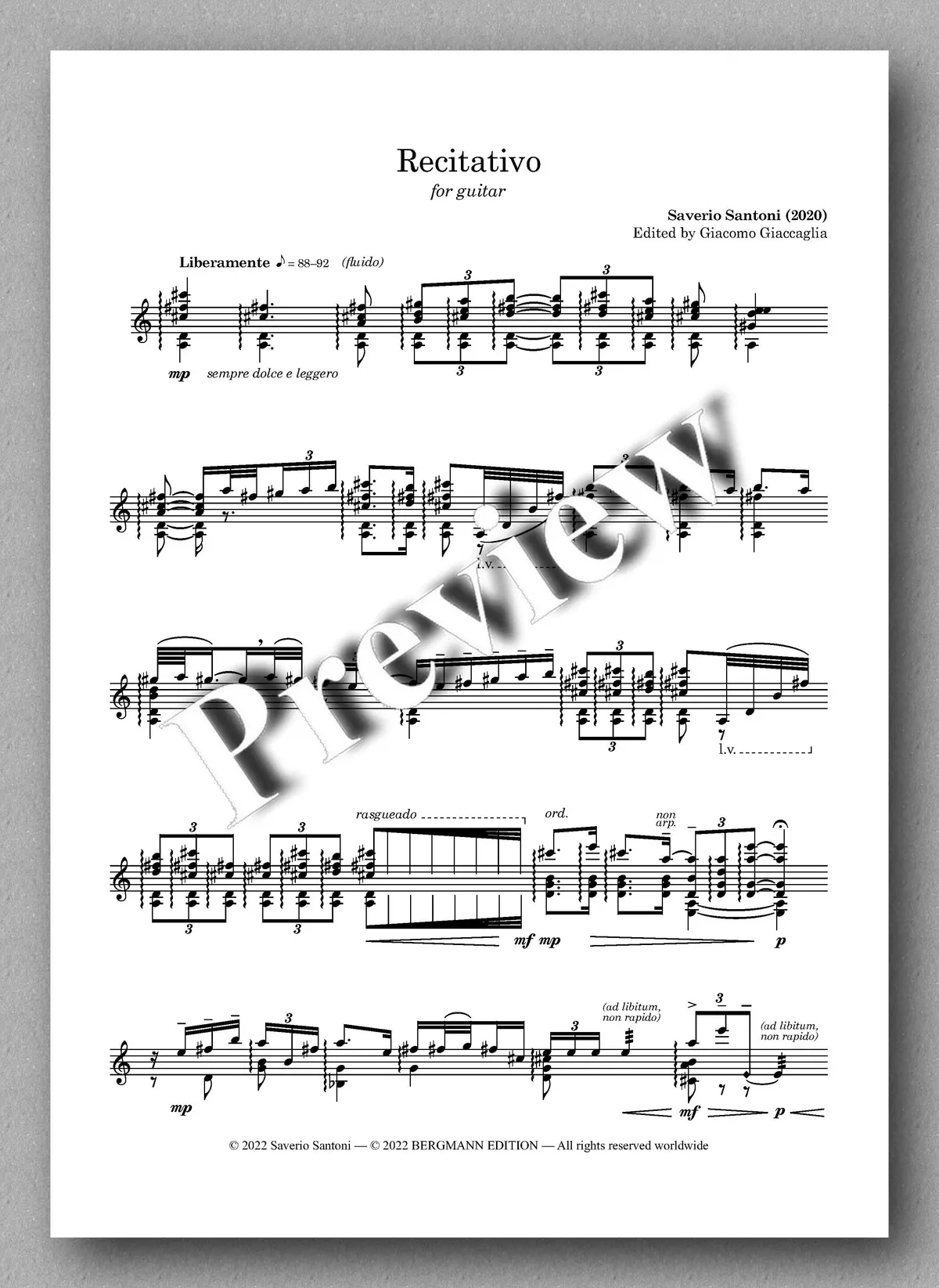 Santoni, Recitativo 2