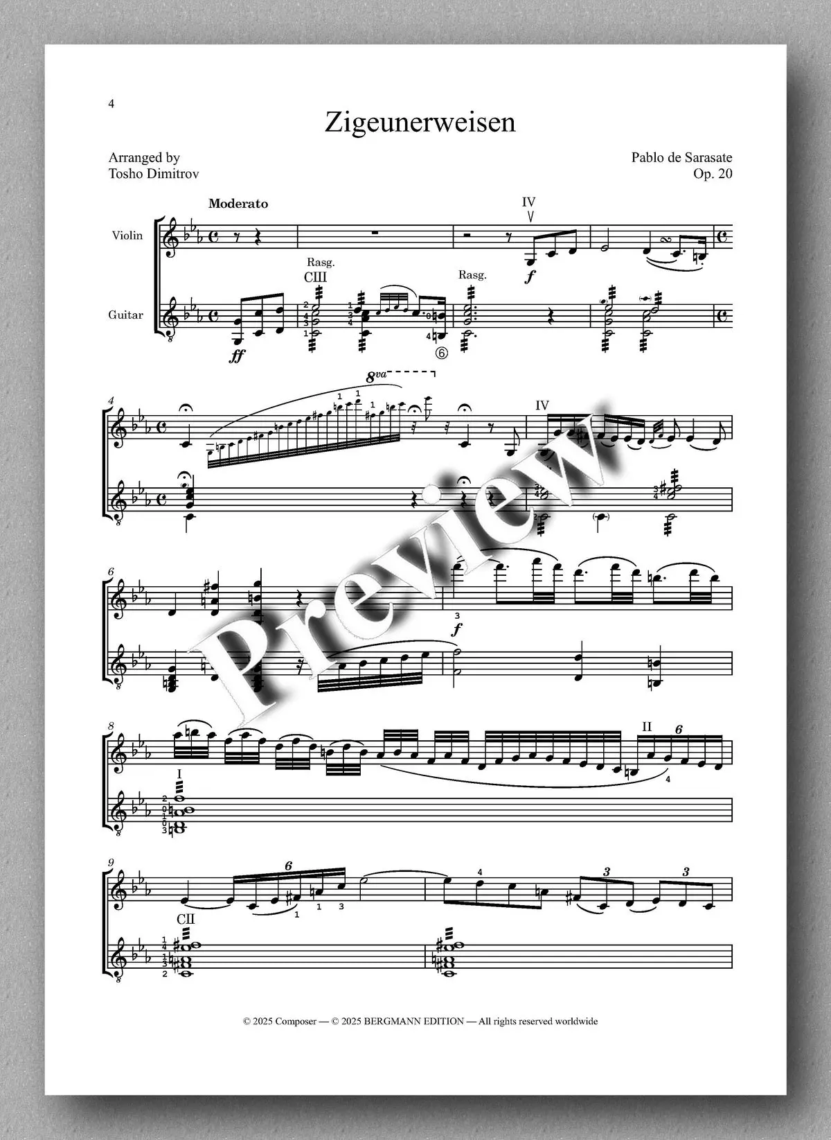 Sarasate-Dimitrov, Zigeunerweisen 2
