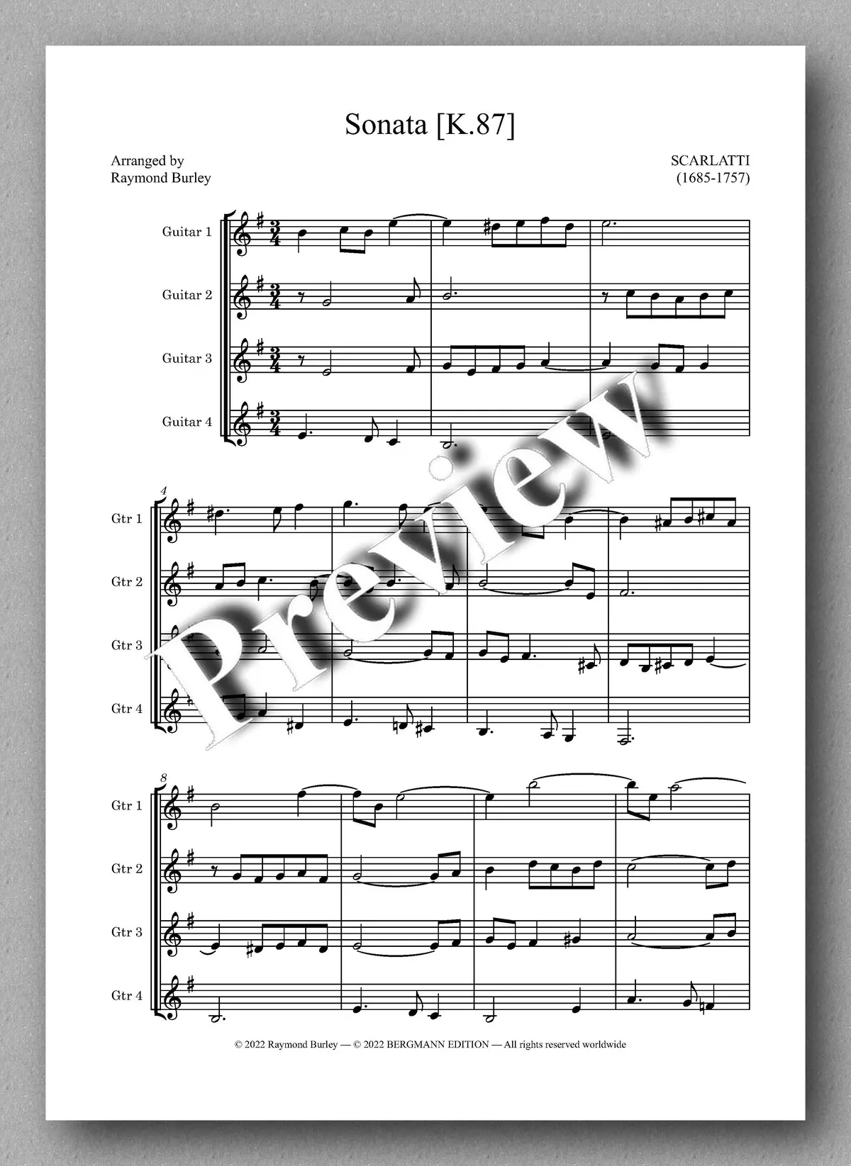 Scarlatti-Burley, Sonata K.87 2