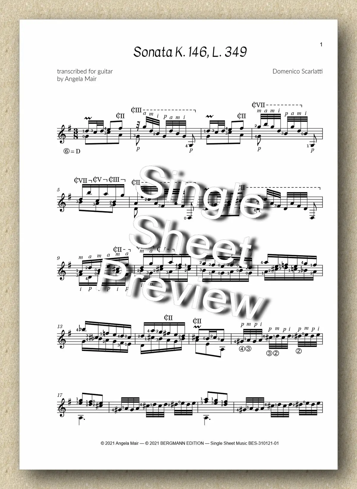 Scarlatti, Sonata In G Major K. 146/L. 349 (Arr. Angela Mair) 1